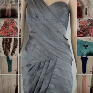 Lipsy London Silver/Grey satin dress, size 4 gently worn